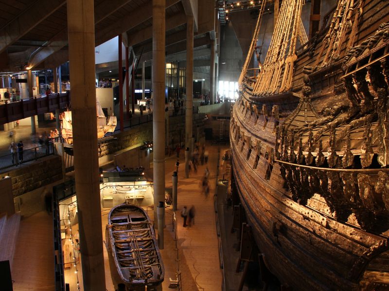 Das Vasa Schiffsmuseum ist auf mehrere Ebenen verteilt