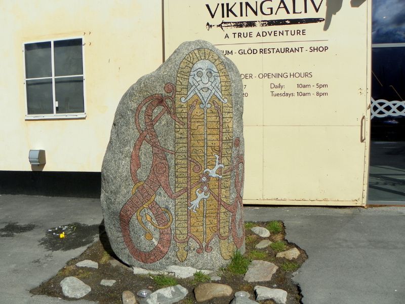 Symbol am Eingang zum Viking Museum