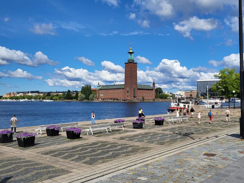 Blick aufs Stockholmer Rathaus Ratshus