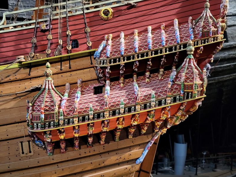 Details am Schiff im Vasa Museum