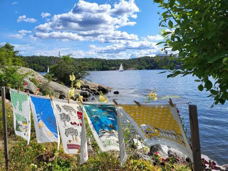 Idylle pur auf der Insel Fjäderholmarna am Schärengarten