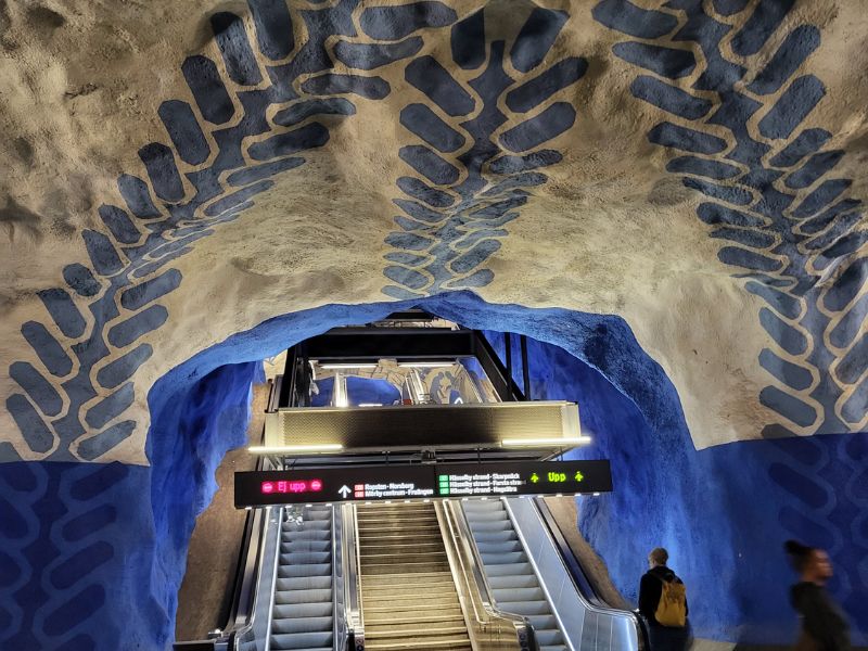 U Bahn Kunst in Stockholm lässt sich kostenlos bestaunen